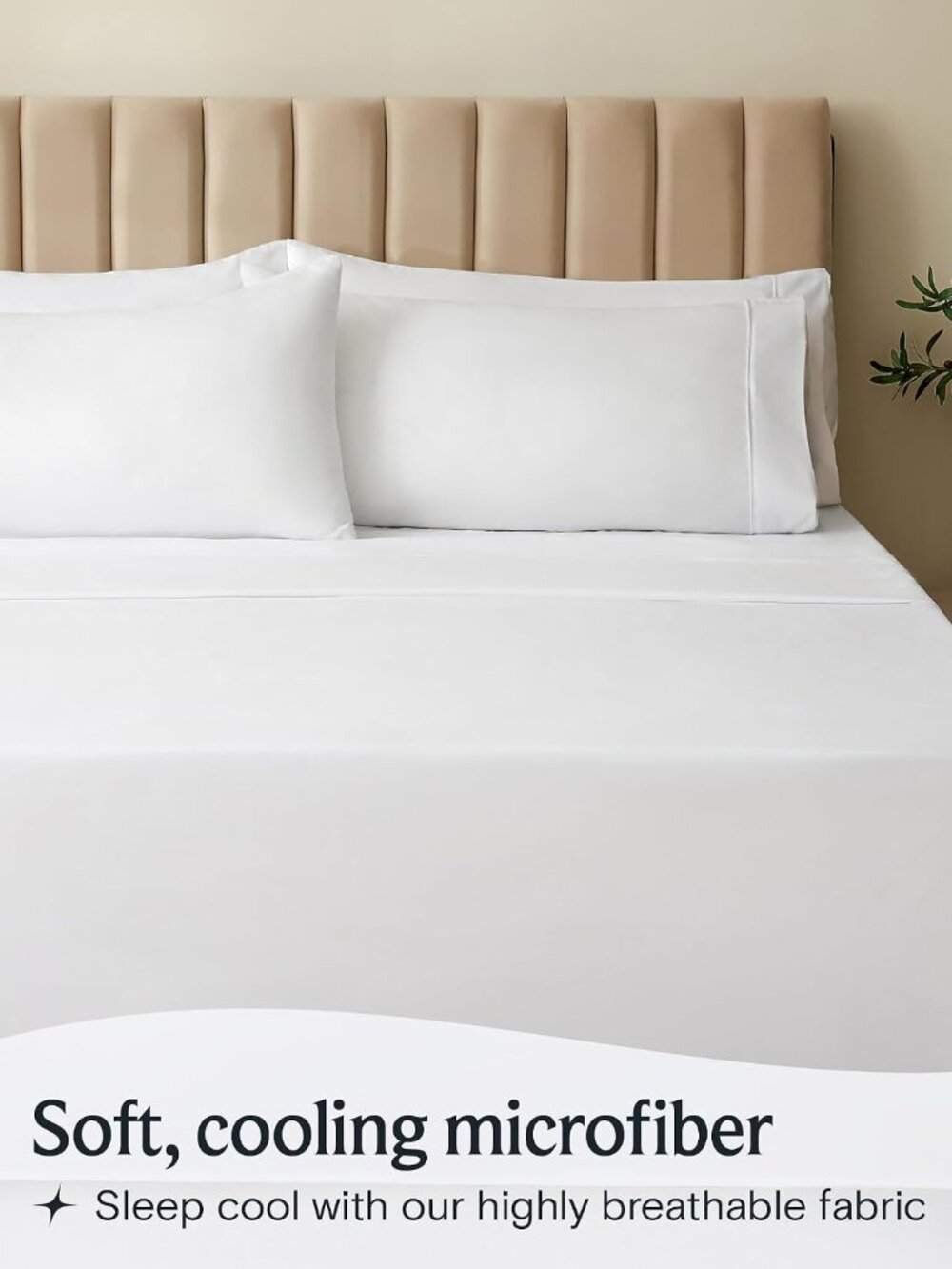 ✨LuxClub Twin Sheet Set Snow White 4-Piece Super Soft Hypoallergenic NWT